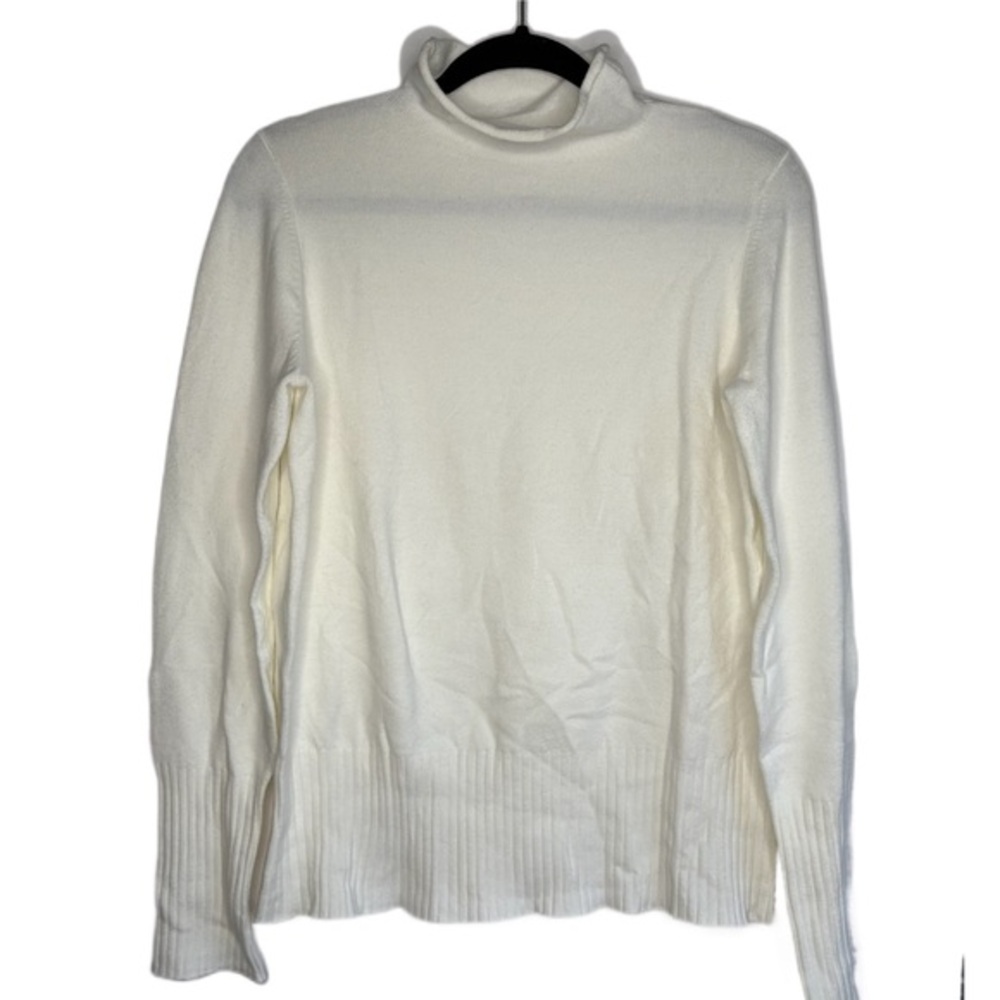 French Connection  White Funnel neck Sweater